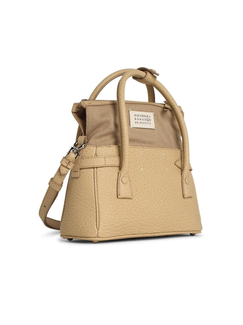 '5Ac East West' Cream Leather Bag
