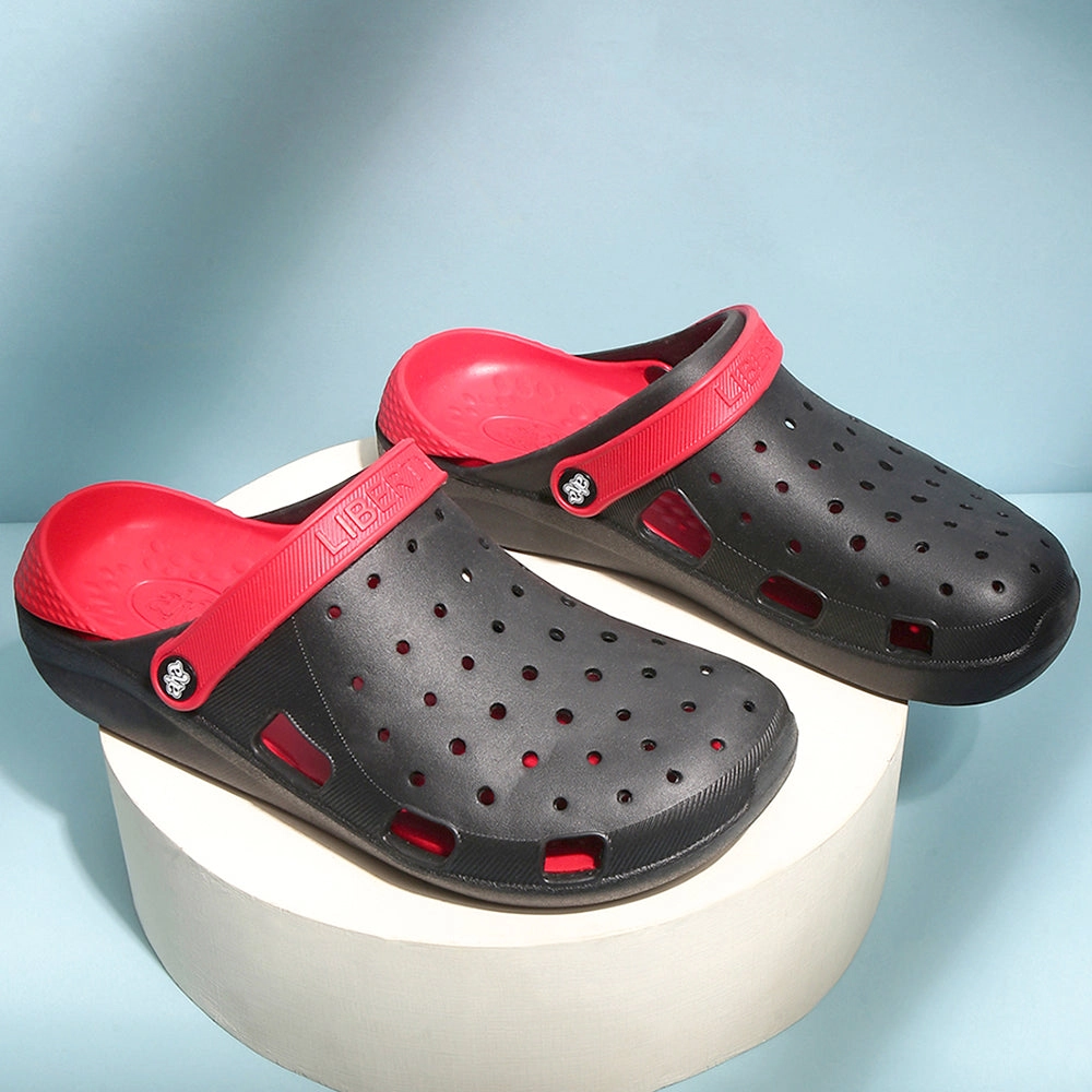 A-HA Black Slingback Clogs For Men LPMXT-800 By Liberty