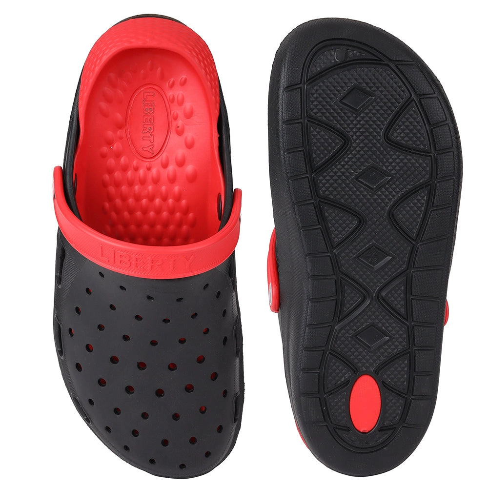 A-HA Black Slingback Clogs For Men LPMXT-800 By Liberty