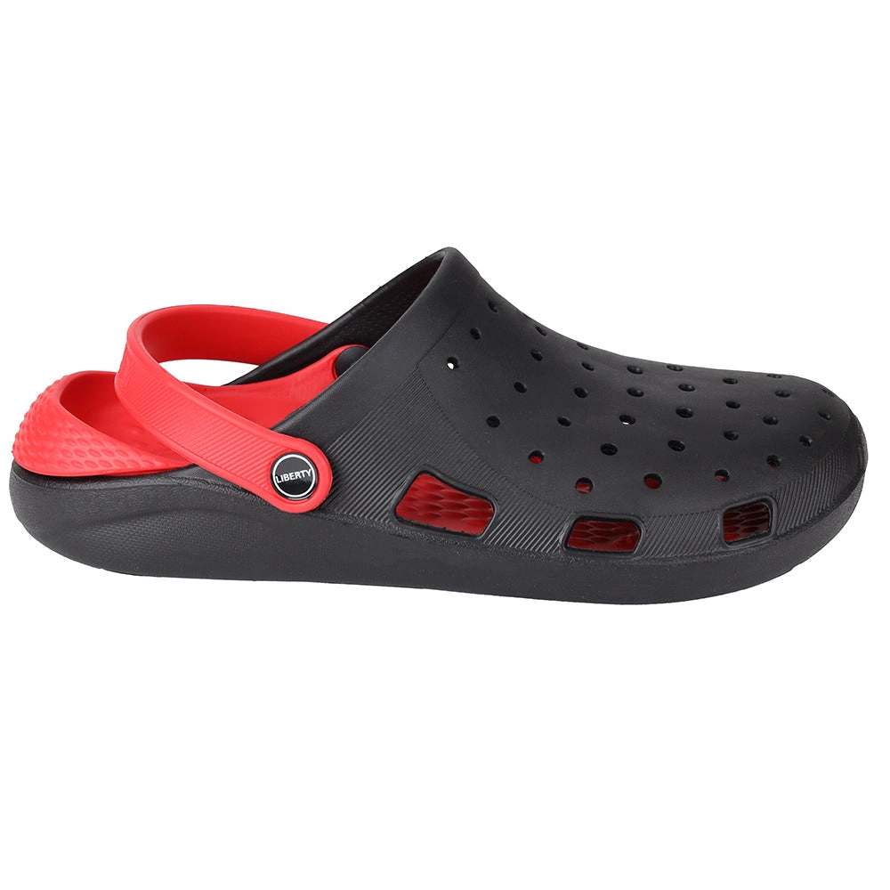 A-HA Black Slingback Clogs For Men LPMXT-800 By Liberty