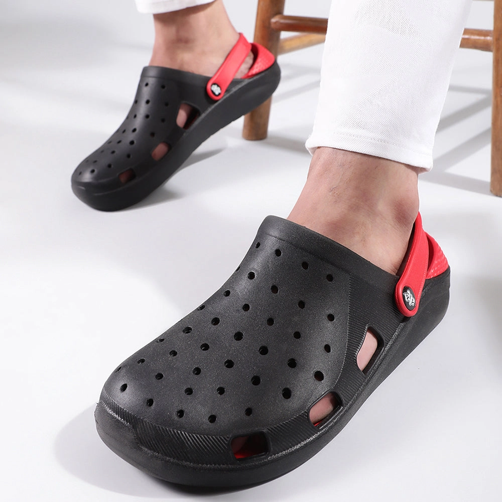 A-HA Black Slingback Clogs For Men LPMXT-800 By Liberty