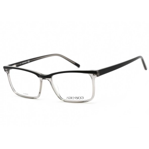 Adensco Men's - Black Gray Rectangular Full Rim Eyeglasses Acetate Ad | 119 0EDM 00