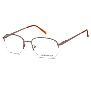 Adensco Men's Eyeglasses - Light Brown Half Rim Frame Clear Lens | Bill/N 01WK 00
