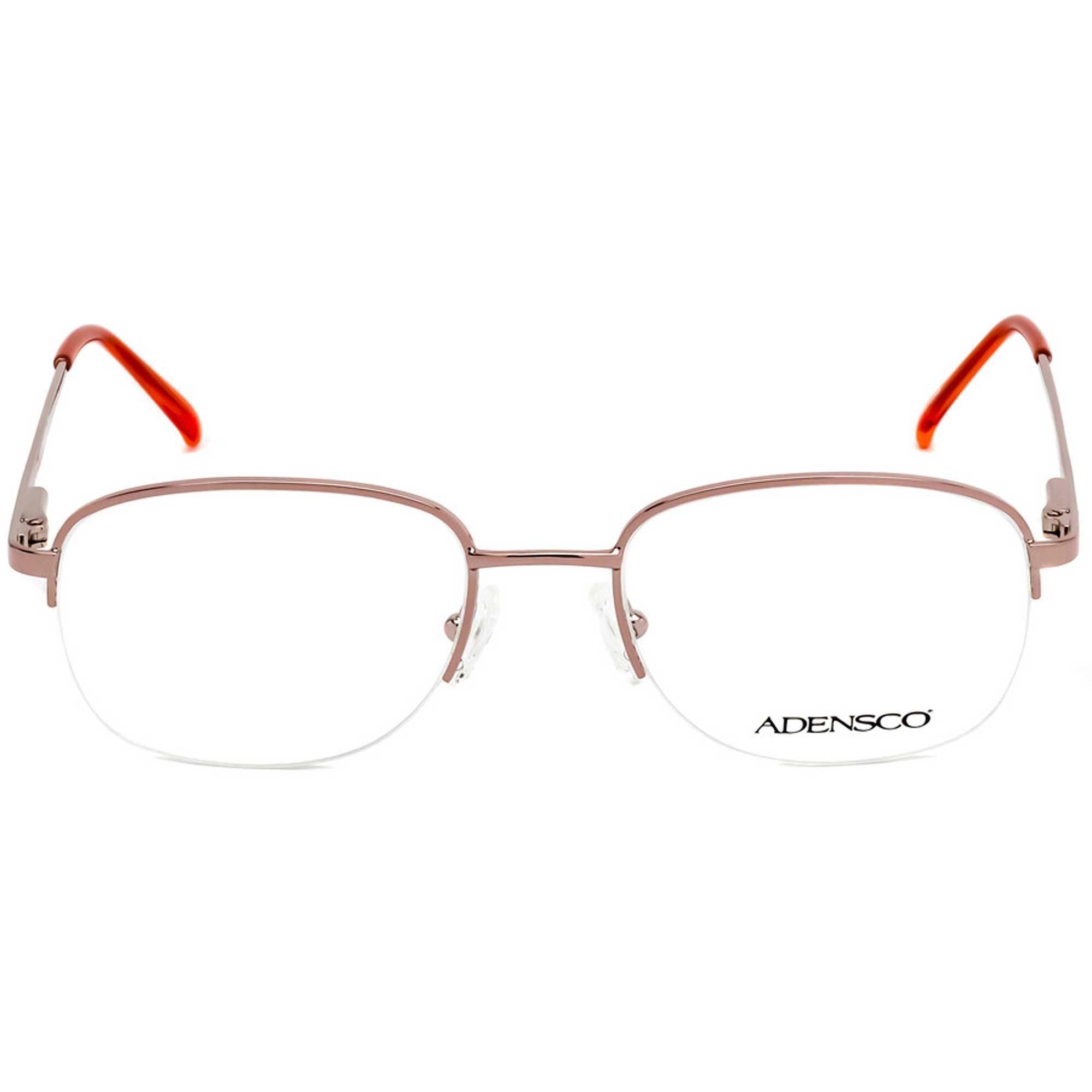 Adensco Men's Eyeglasses - Light Brown Half Rim Frame Clear Lens | Bill/N 01WK 00