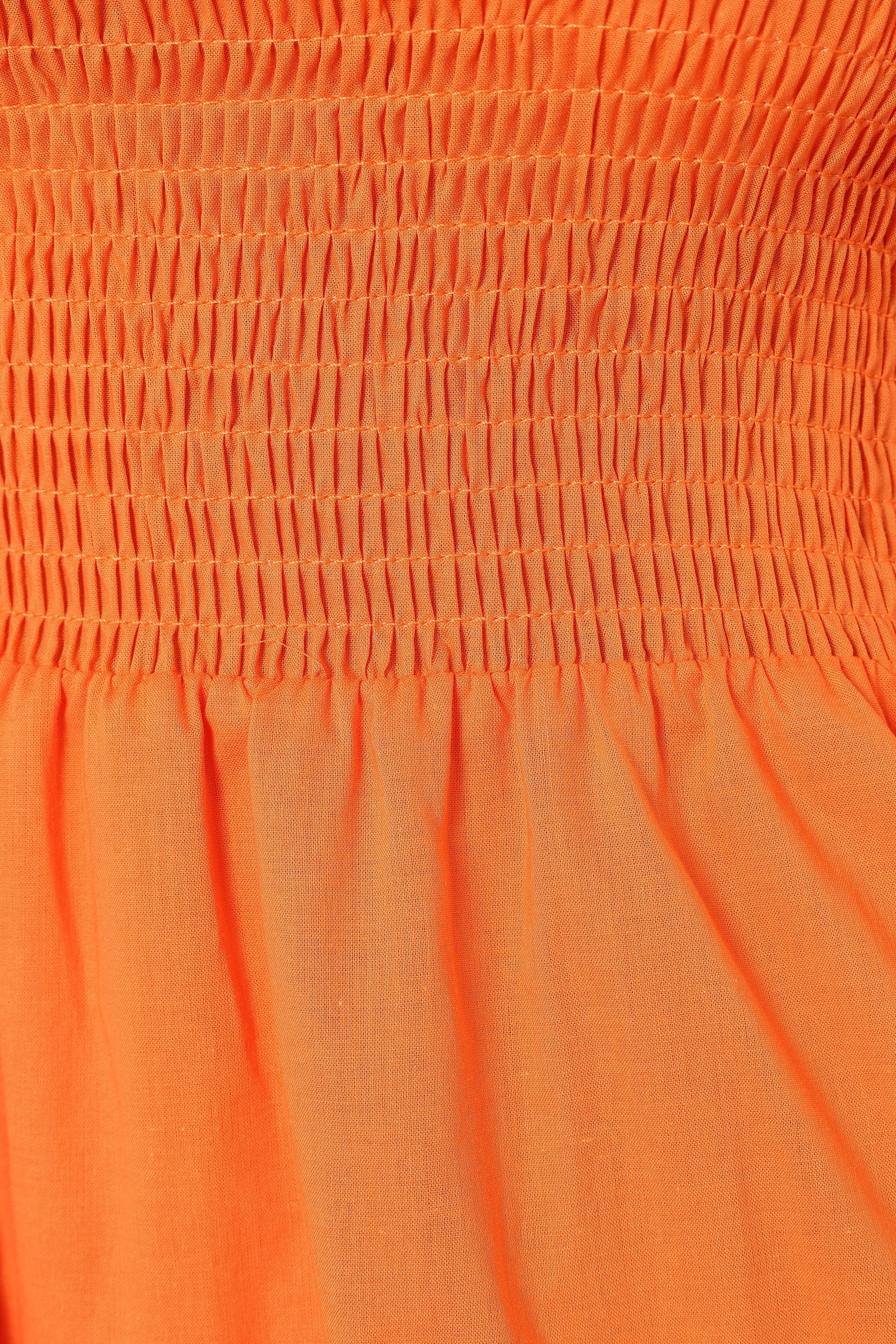 Aniston Off Shoulder Mini Dress - Orange