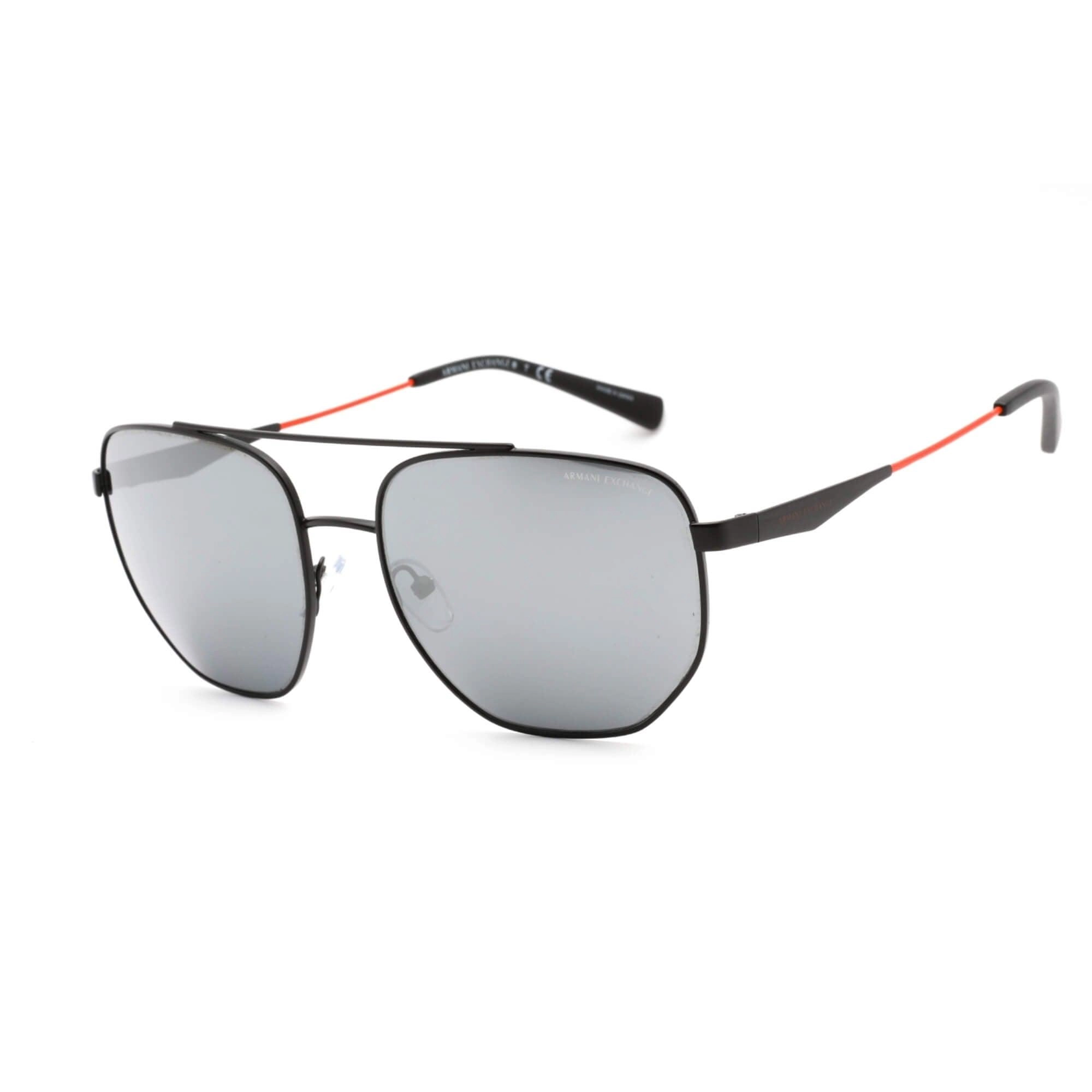Armani Exchange Men's Sunglasses - Matte Black Frame Mirrored Lens | AX2033S 60636G