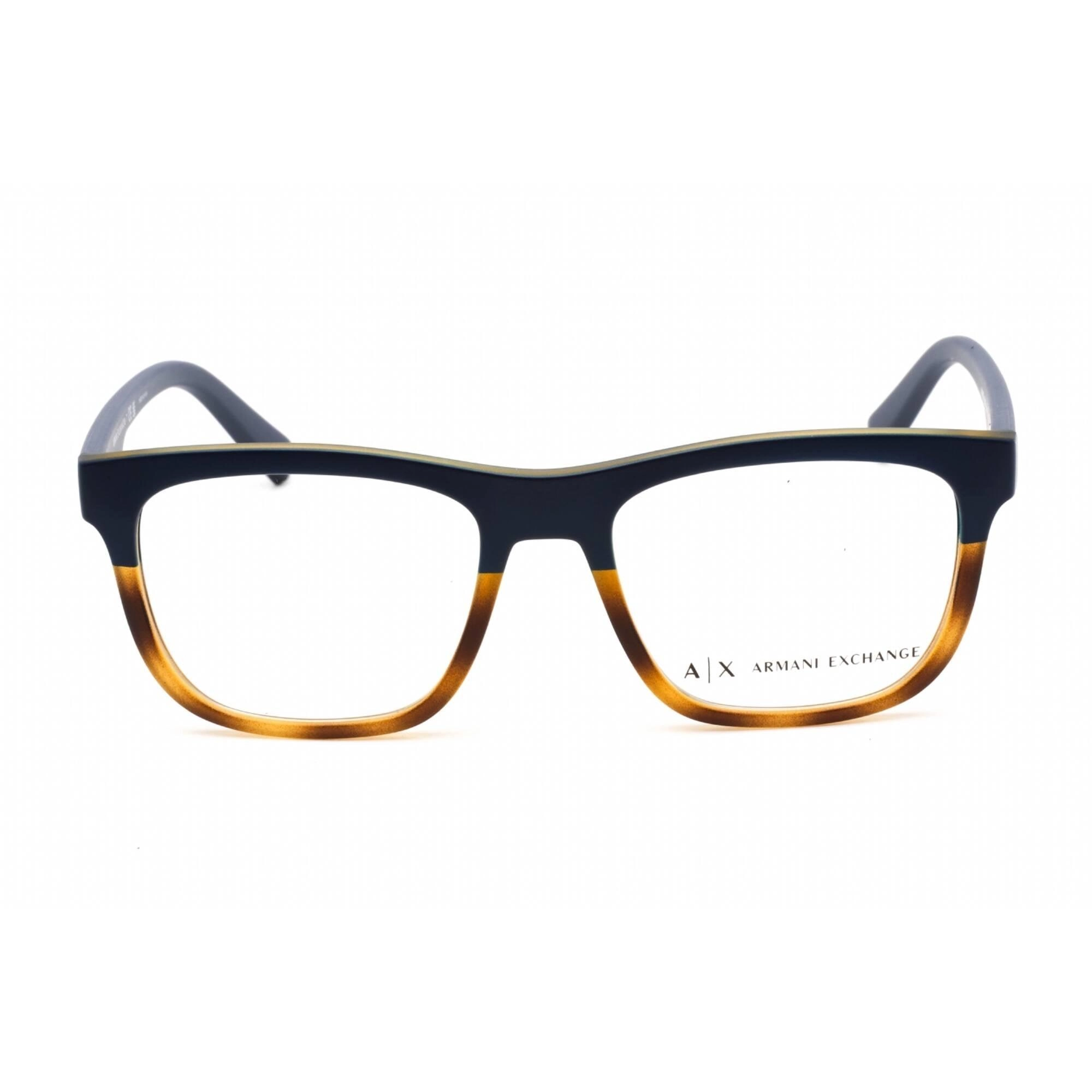Armani Exchange Unisex Eyeglasses - Matte Havana Plastic Square Frame | AX3050 8246