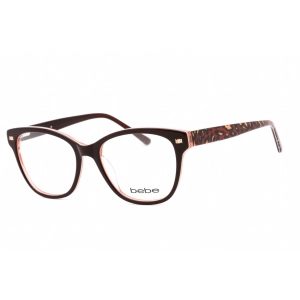 Bebe Women's Eyeglasses - Berry Animal Zylonite Full Rim Rectangular | BB5194 603