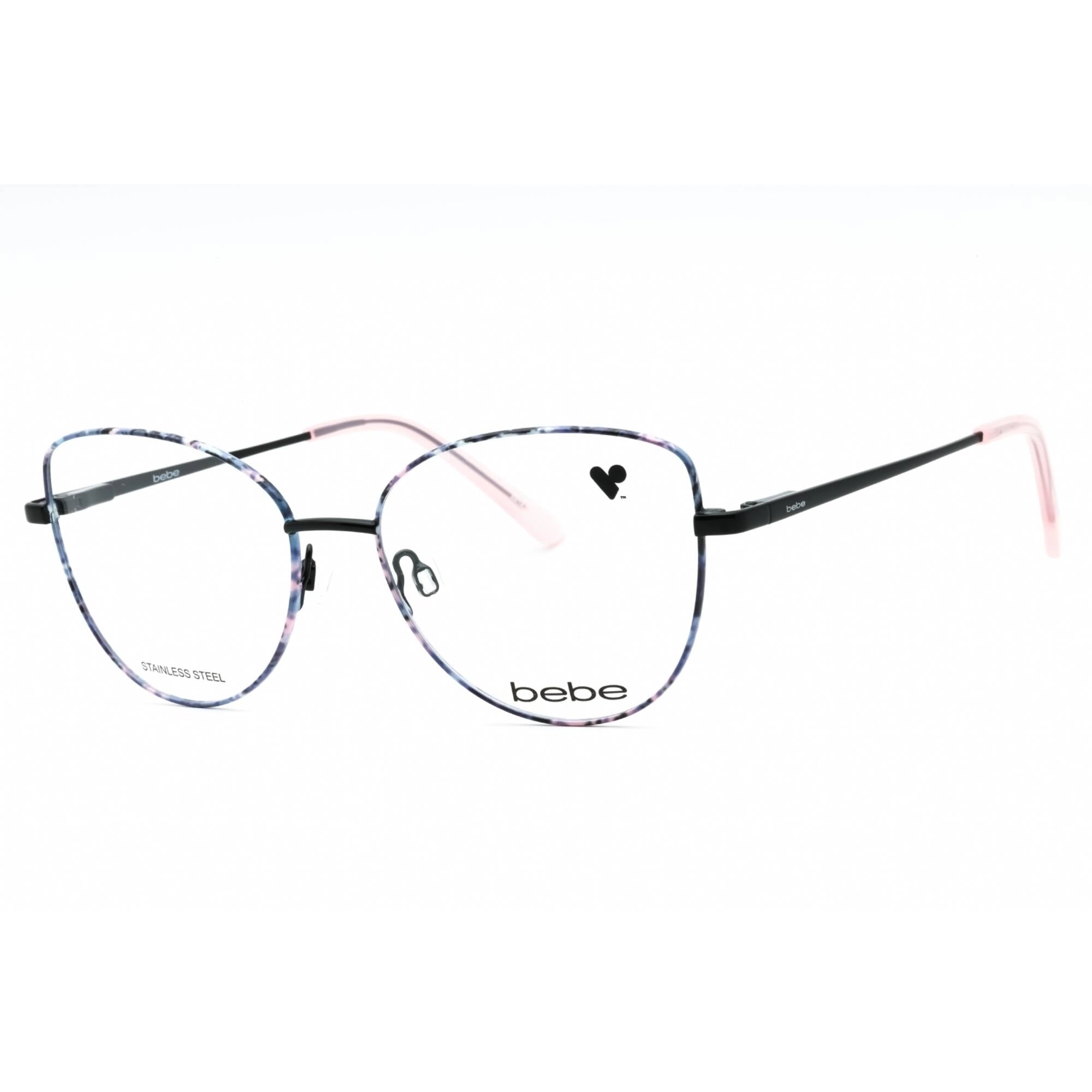 Bebe Women's Eyeglasses - Jet Floral Metal Full Rim Cat Eye Shape Frame | BB5207 001