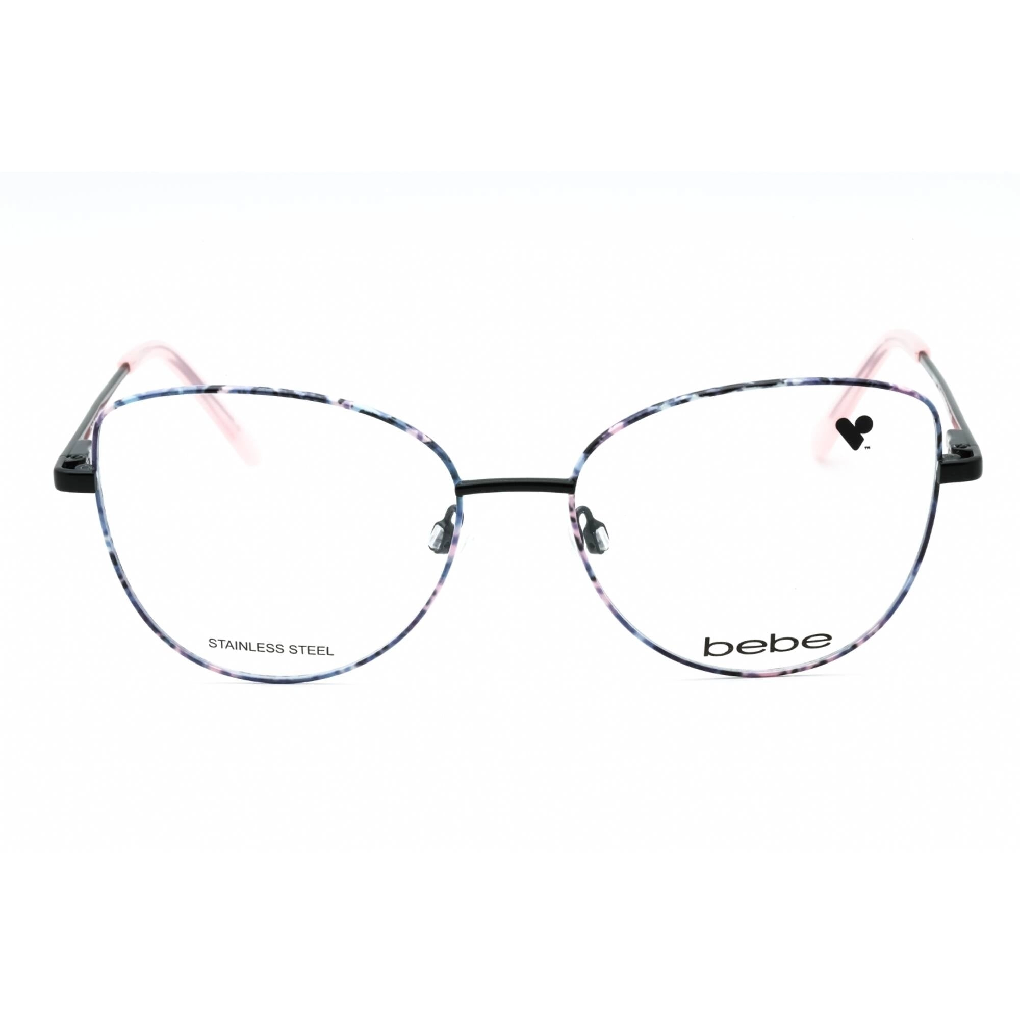 Bebe Women's Eyeglasses - Jet Floral Metal Full Rim Cat Eye Shape Frame | BB5207 001