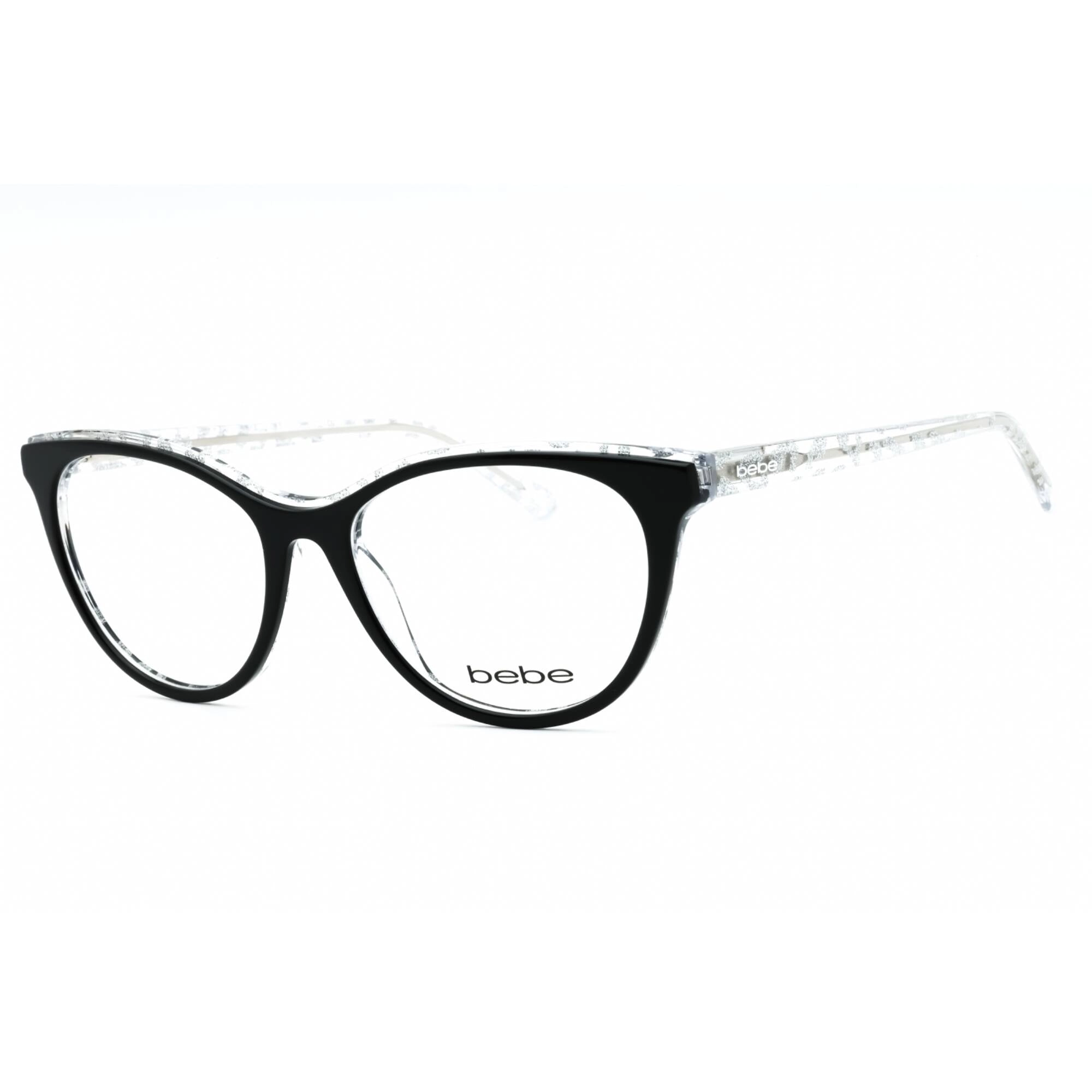 Bebe Women's Eyeglasses - Jet Full Rim Cat Eye Frame Clear Demo Lens | BB5189 001