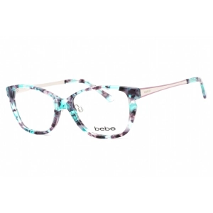 Bebe Women's Eyeglasses - Plum Rectangular Adjustable Nose Pads Frame | BB5158 500
