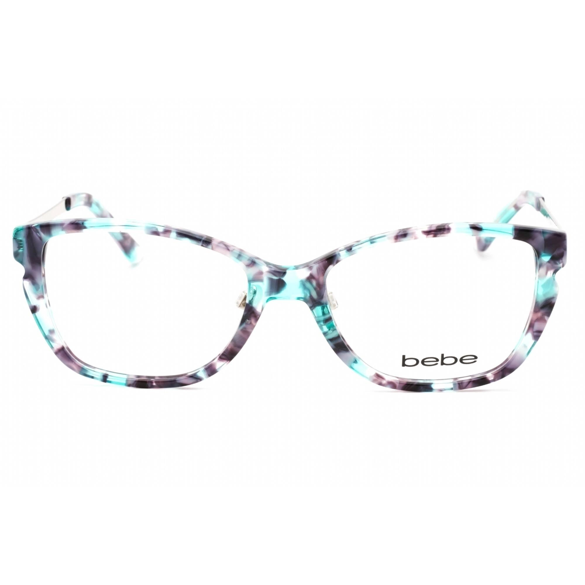 Bebe Women's Eyeglasses - Plum Rectangular Adjustable Nose Pads Frame | BB5158 500