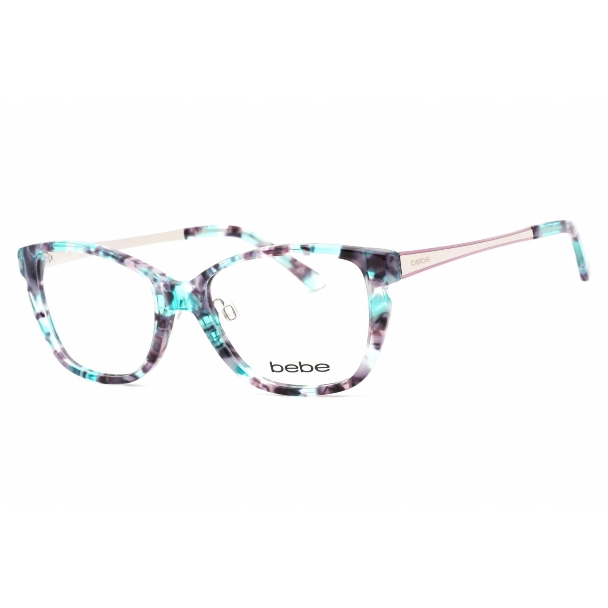 Bebe Women's Eyeglasses - Plum Rectangular Adjustable Nose Pads Frame | BB5158 500