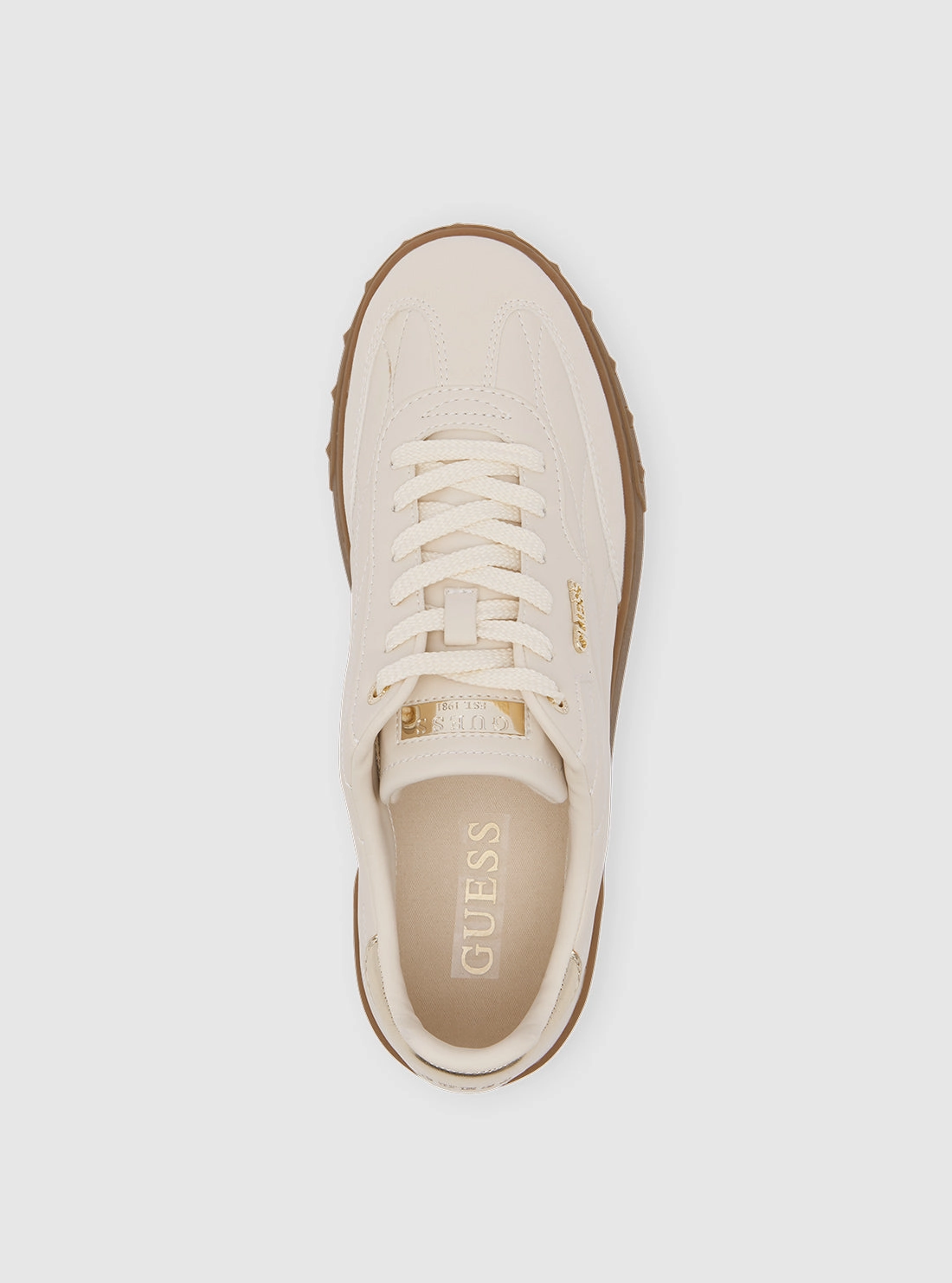 Beige Iquilt Low-Top Sneaker
