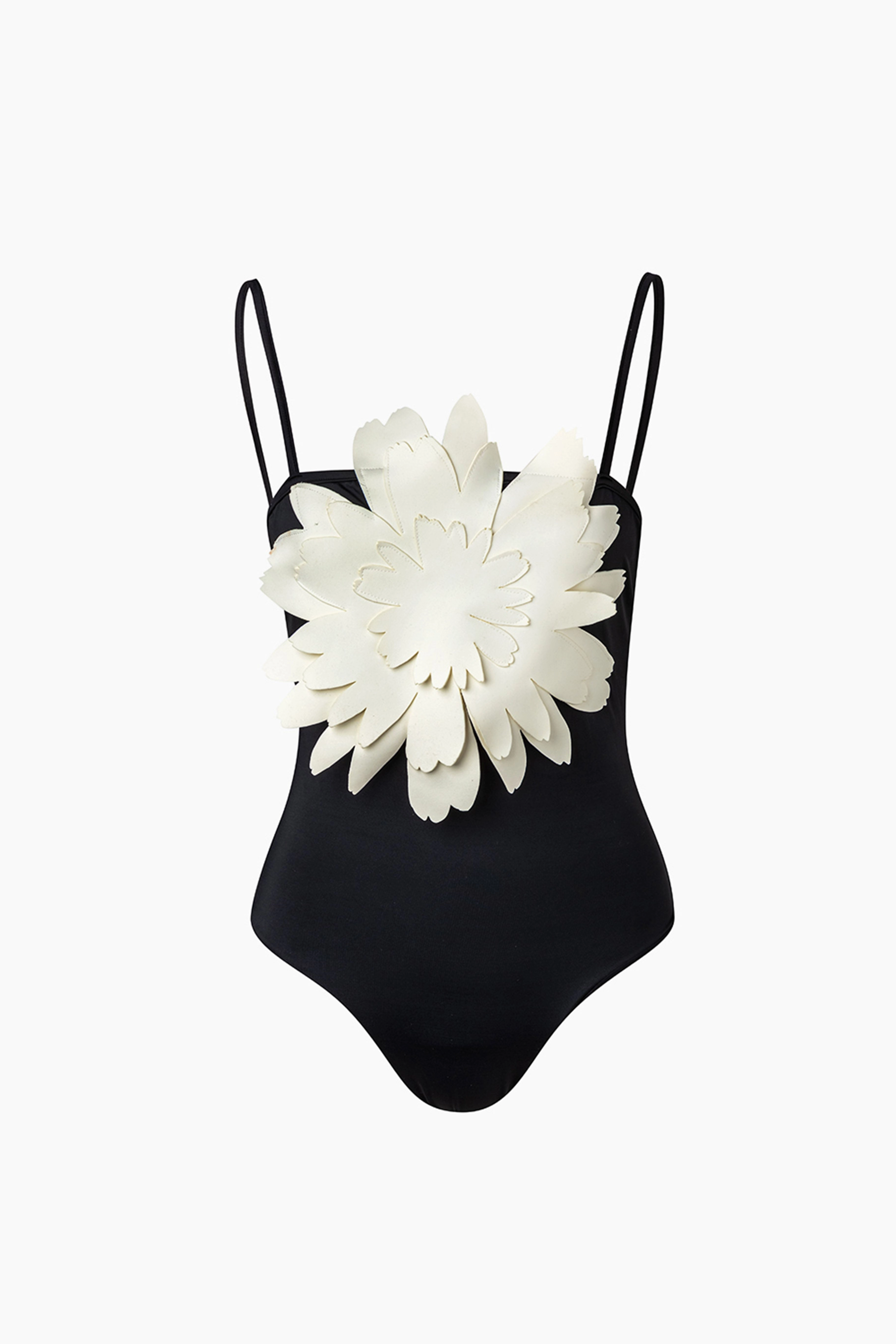Black And White Flower One-Piece