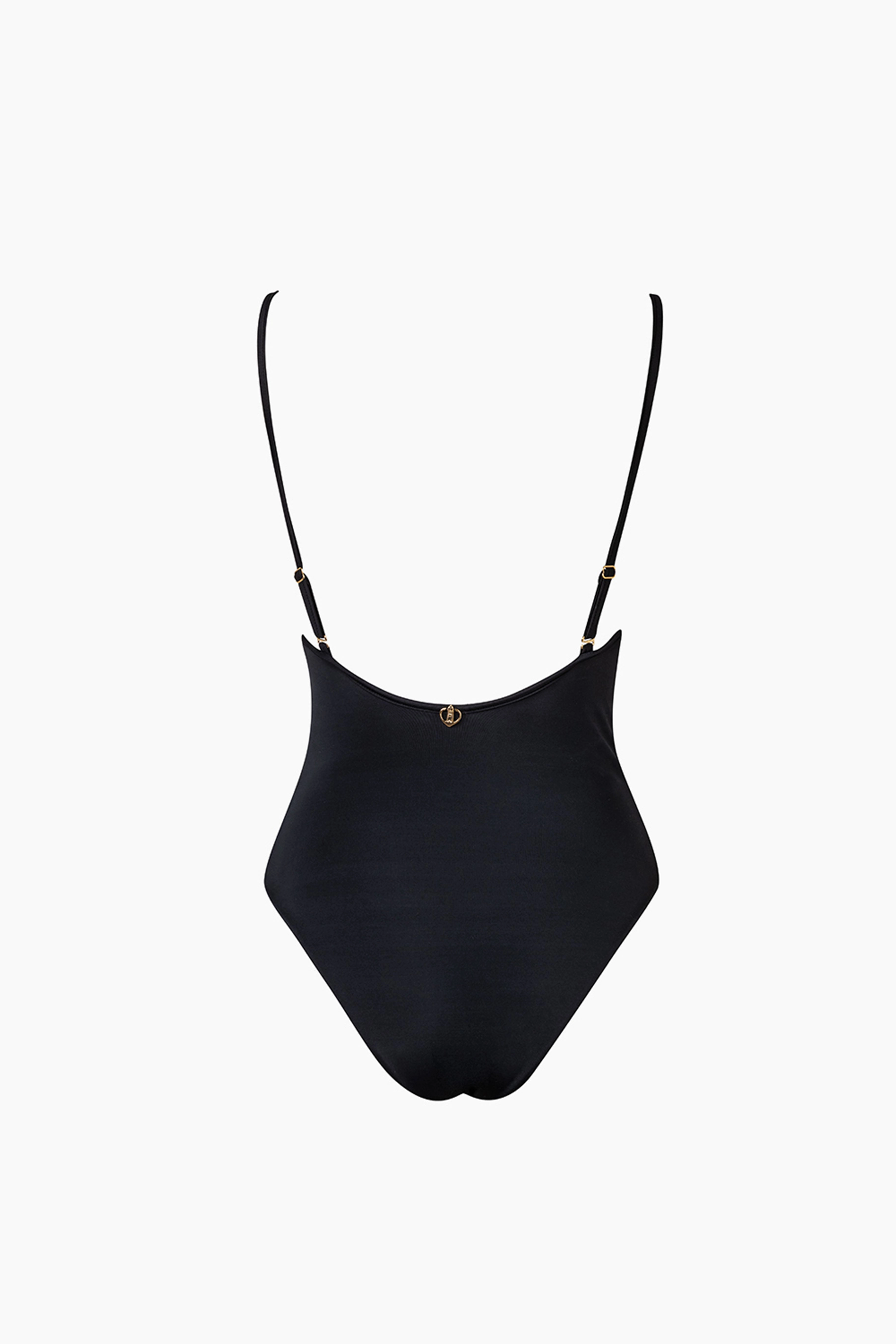 Black And White Flower One-Piece