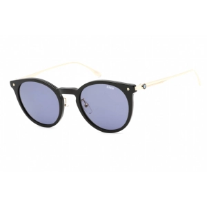 BMW Men's Sunglasses - Full Rim Shiny Black Plastic Round Shape Frame | BW0007 01V