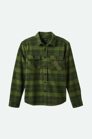 Bowery Heavyweight L/S Flannel - Cypress Green/Black