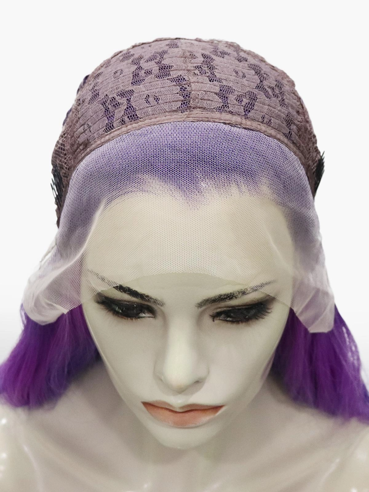 Brandi Queen-Purple And Blue Ombre Long Wave Lace Front Synthetic Wig-S73-2204-raise