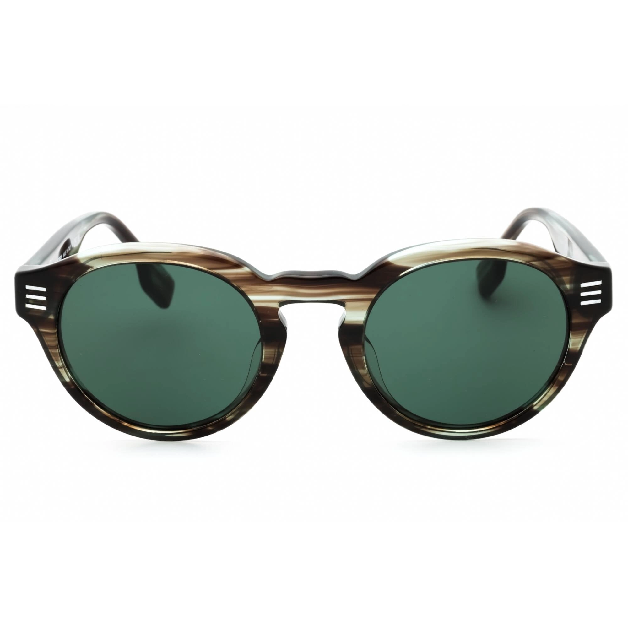 Burberry Men's Sunglasses - Green Plastic Full Rim Round Shape Frame| 0BE4404F 409871