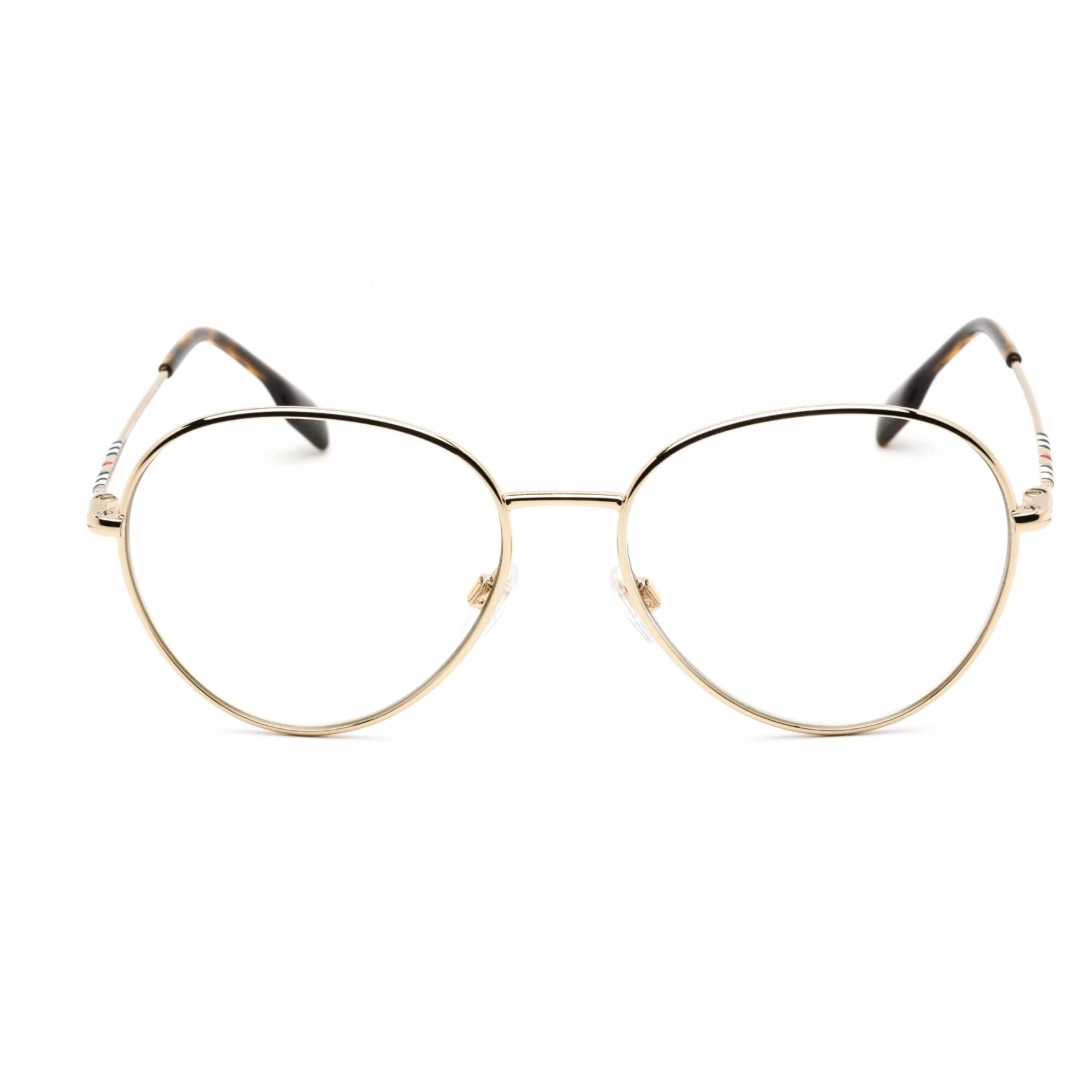 Burberry Unisex Eyeglasses - Clear Lens Light Gold Metal Round Frame | 0BE1366 1340