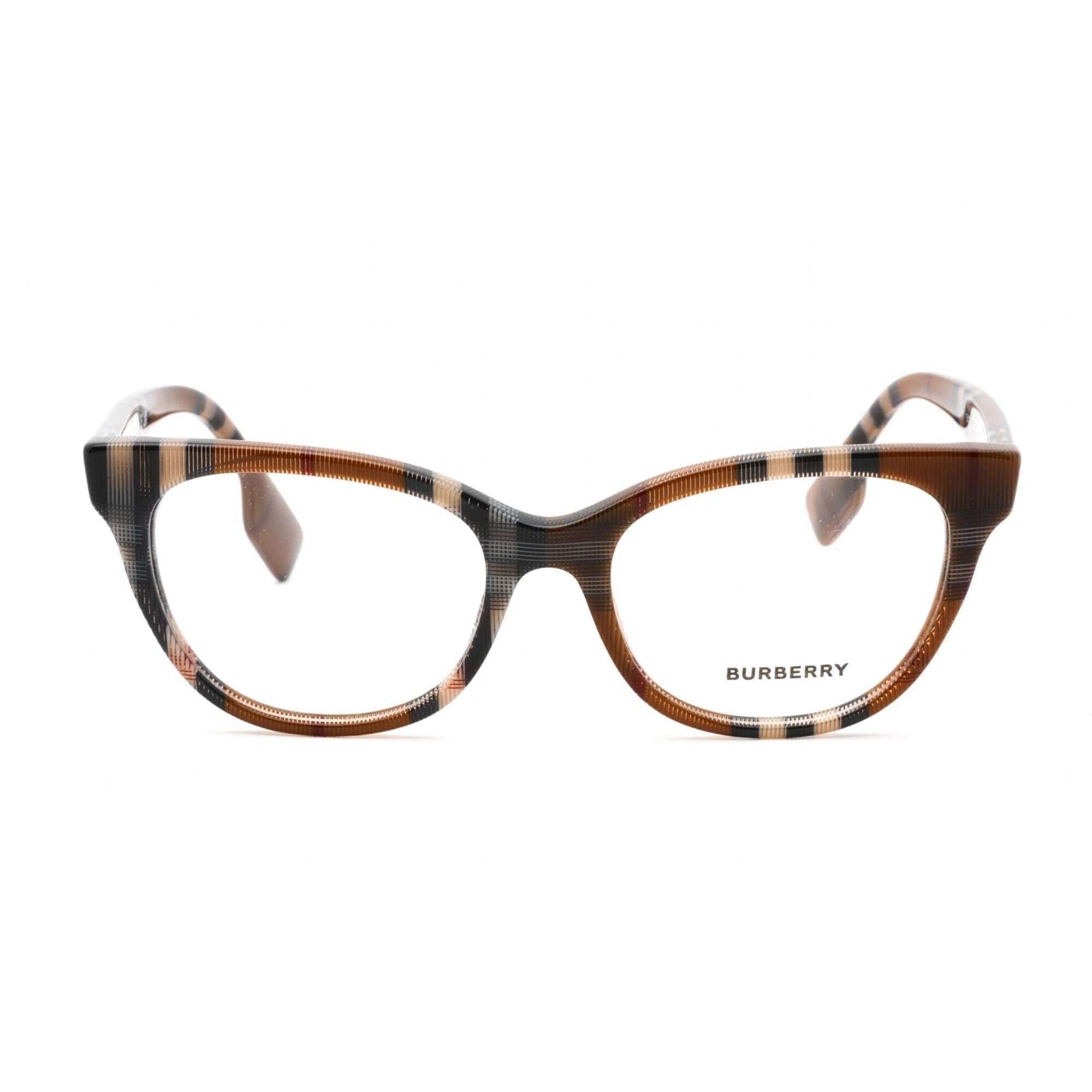 Burberry Women's Eyeglasses - Full Rim Cat Eye Check Brown, 51 mm | 0BE2375 3966
