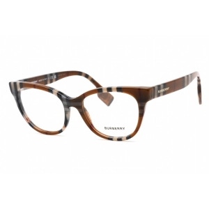 Burberry Women's Eyeglasses - Full Rim Cat Eye Check Brown, 51 mm | 0BE2375 3966