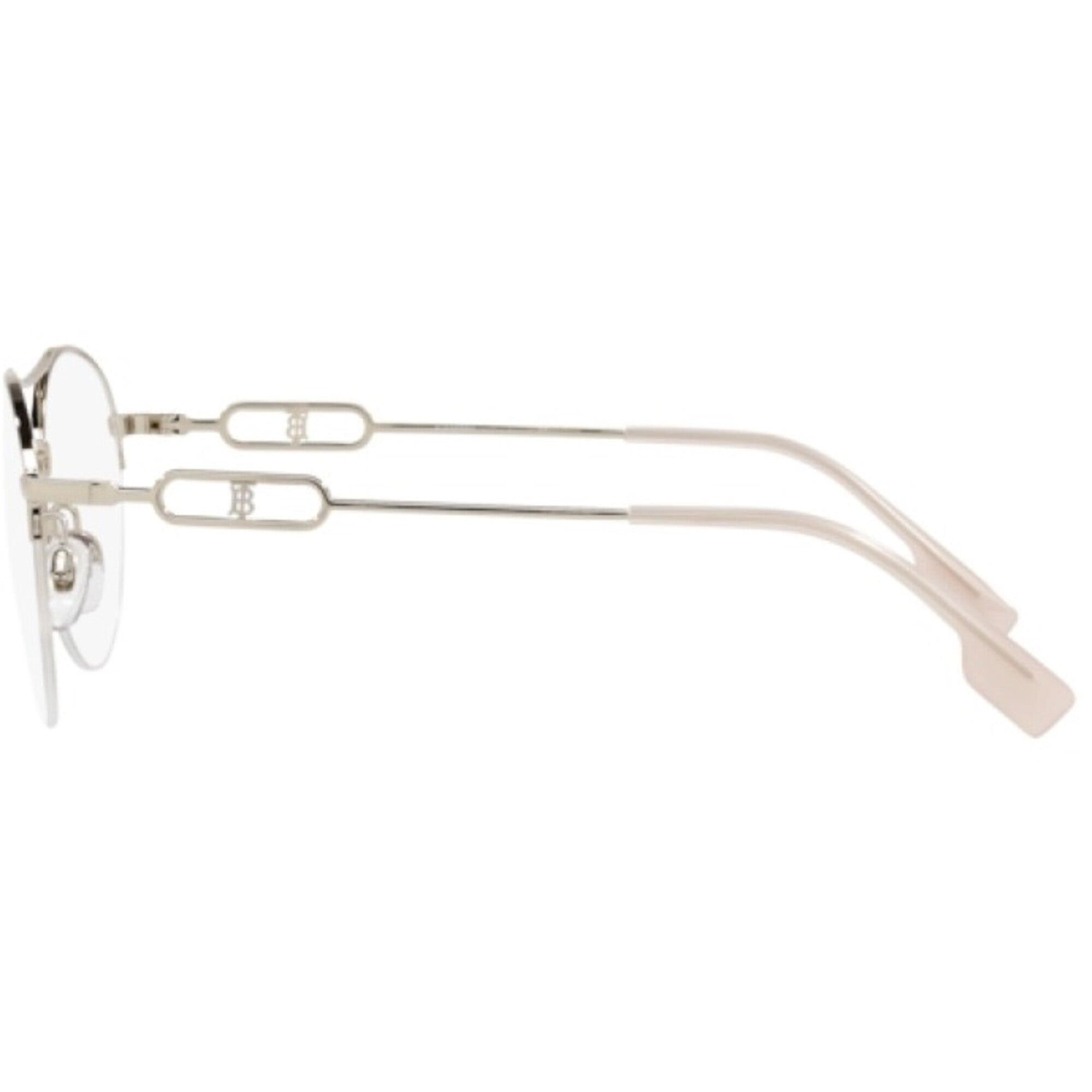 Burberry Women's Eyeglasses - Metal Round Frame Demo Lens | BURBERRY 0BE1354 1321