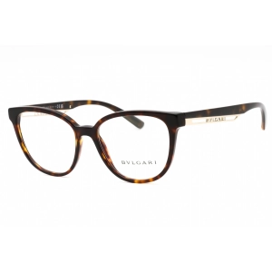 Bvlgari Women's Eyeglasses - Havana Plastic Full Rim Cat Eye 55mm Frame | 0BV4219 504