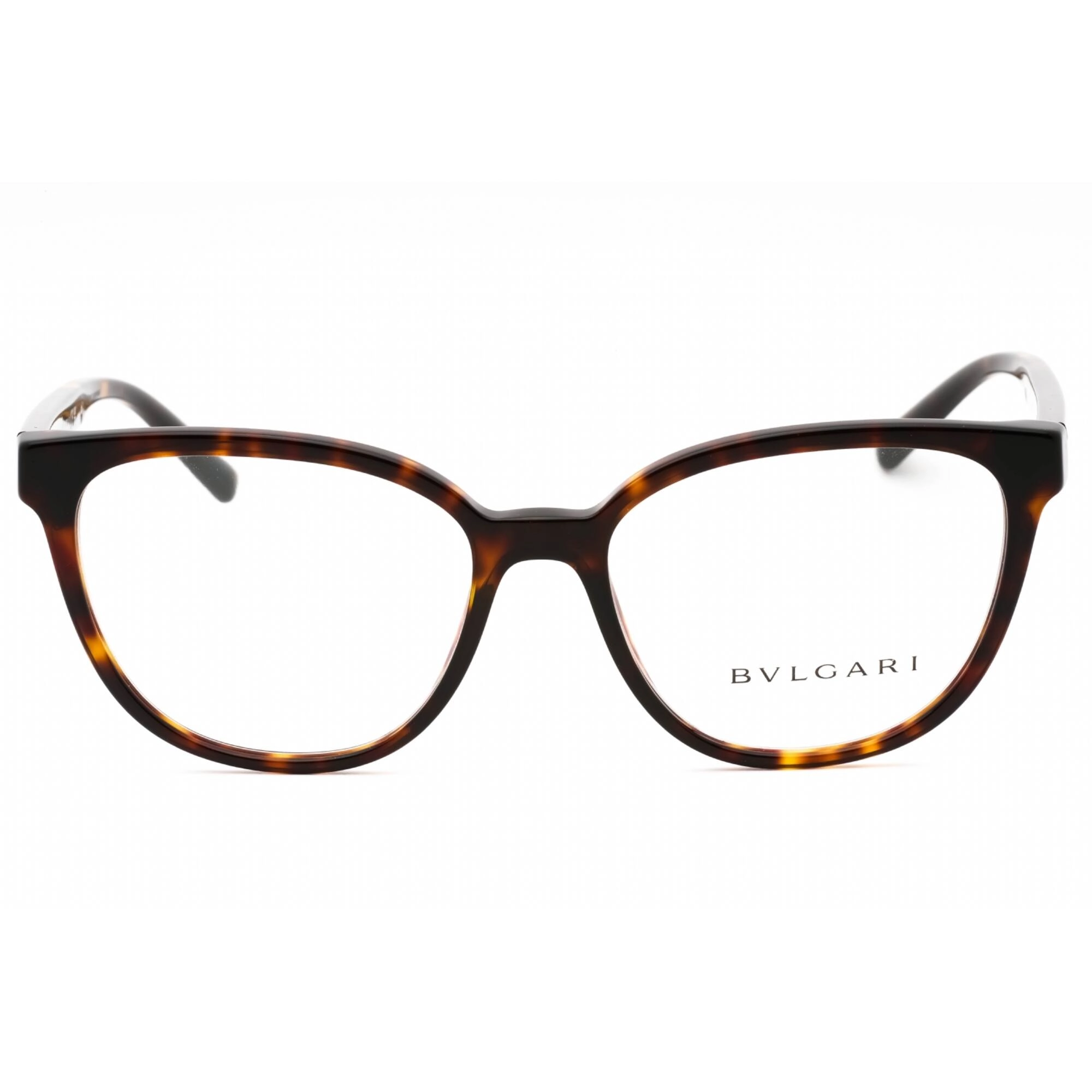 Bvlgari Women's Eyeglasses - Havana Plastic Full Rim Cat Eye 55mm Frame | 0BV4219 504