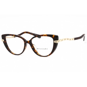 Bvlgari Women's Eyeglasses - Havana Plastic Full Rim Cat Eye Frame | 0BV4199BF 504