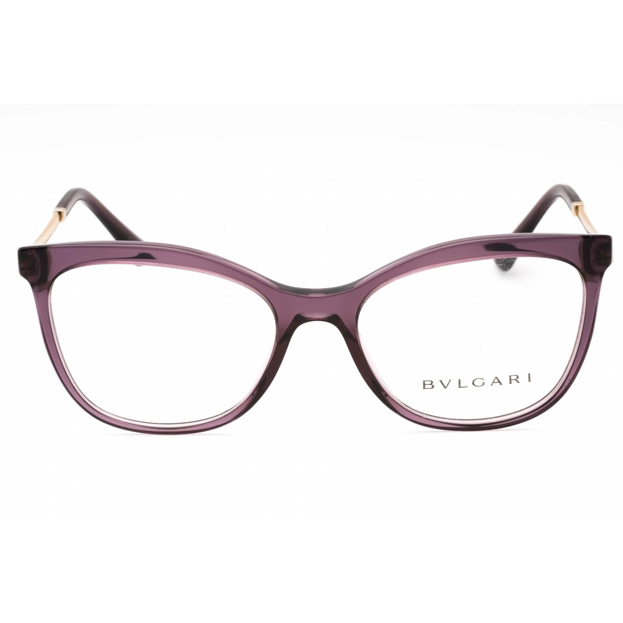Bvlgari Women's Eyeglasses - Transparent Purple Plastic Cat Eye Frame | 0BV4218 5514