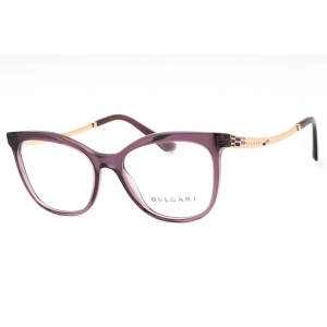 Bvlgari Women's Eyeglasses - Transparent Purple Plastic Cat Eye Frame | 0BV4218 5514