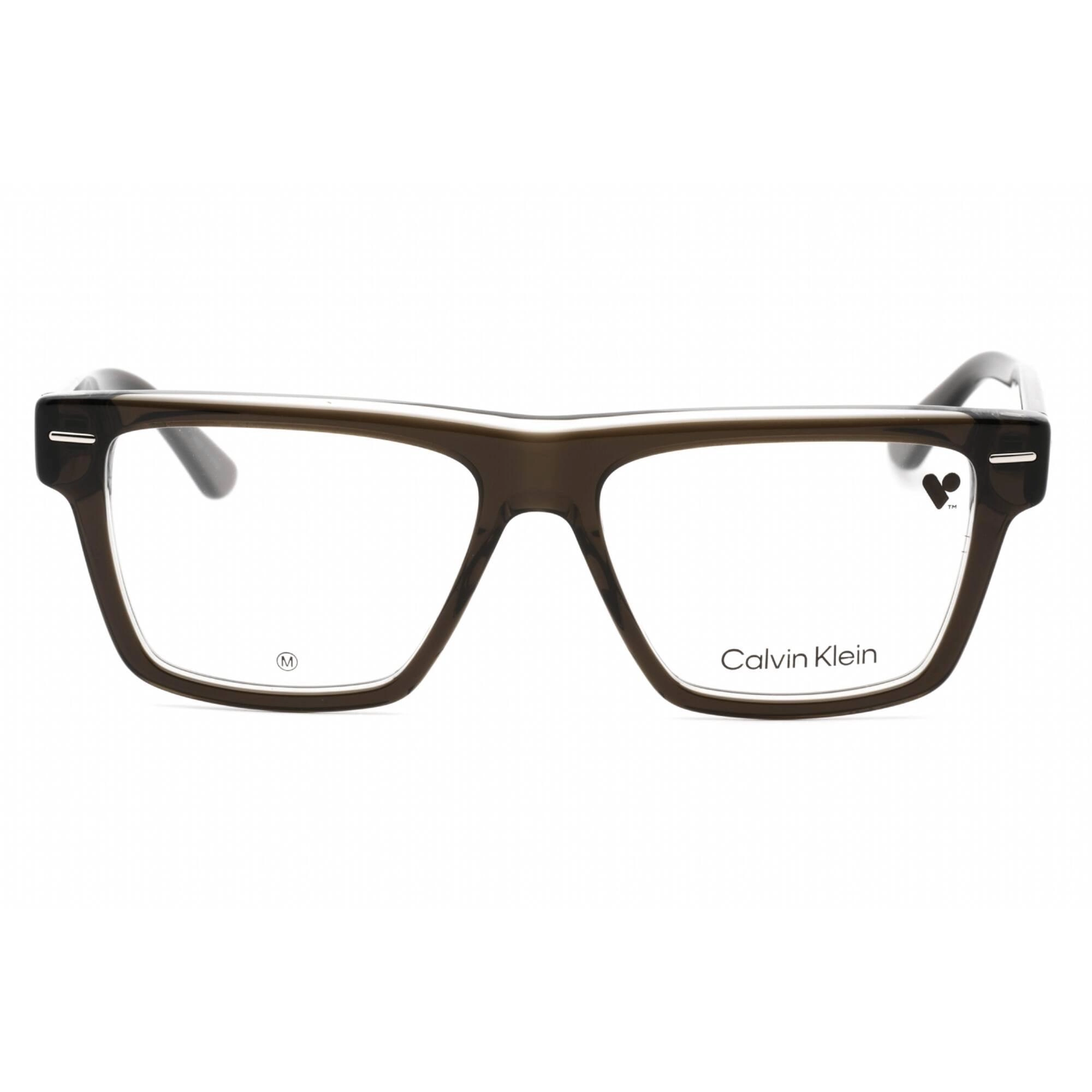 Calvin Klein Men's Eyeglasses - Grey Plastic Full Rim Rectangular Frame | CK23522 035