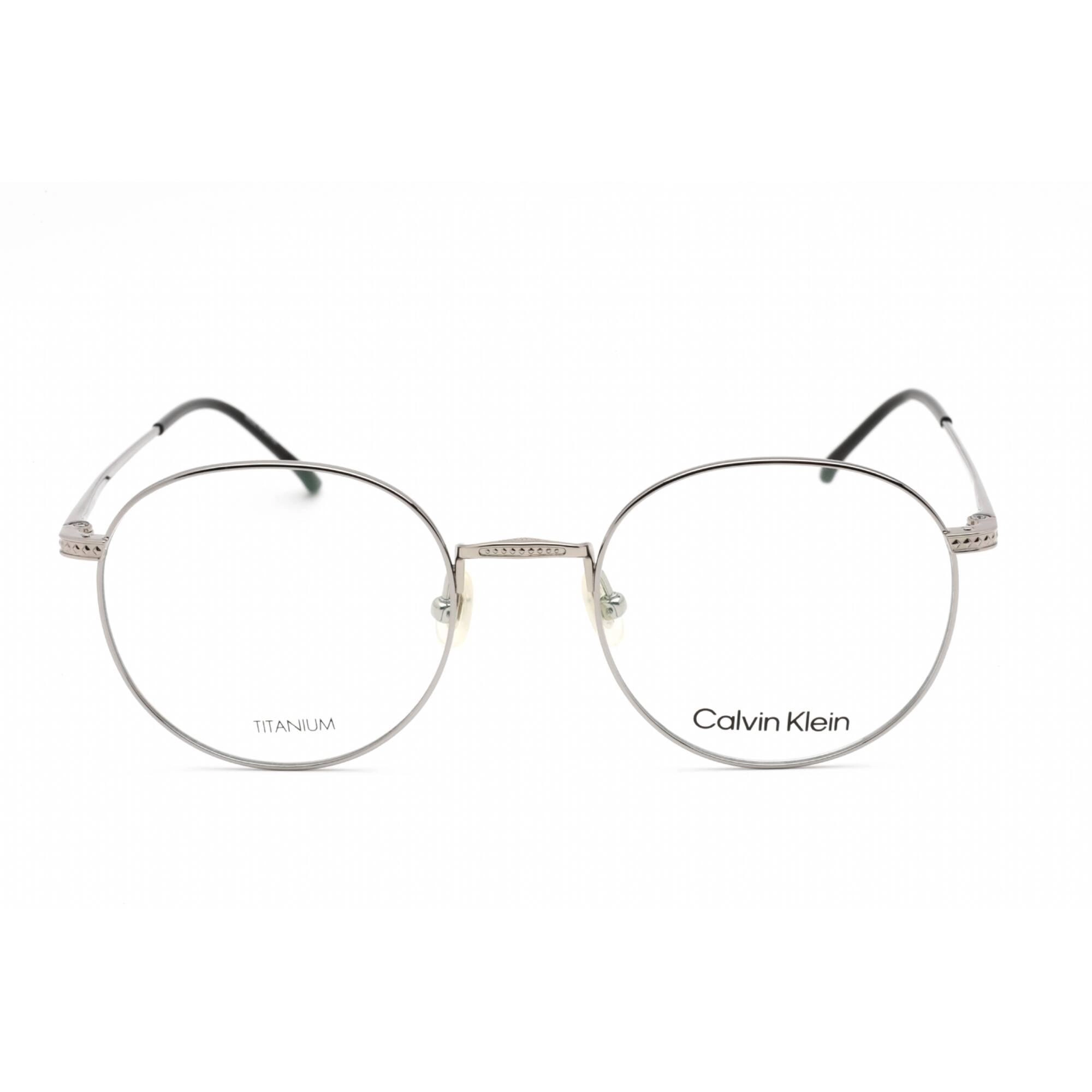 Calvin Klein Unisex Eyeglasses - Full Rim Round Silver Metal Frame | CK22108T 045