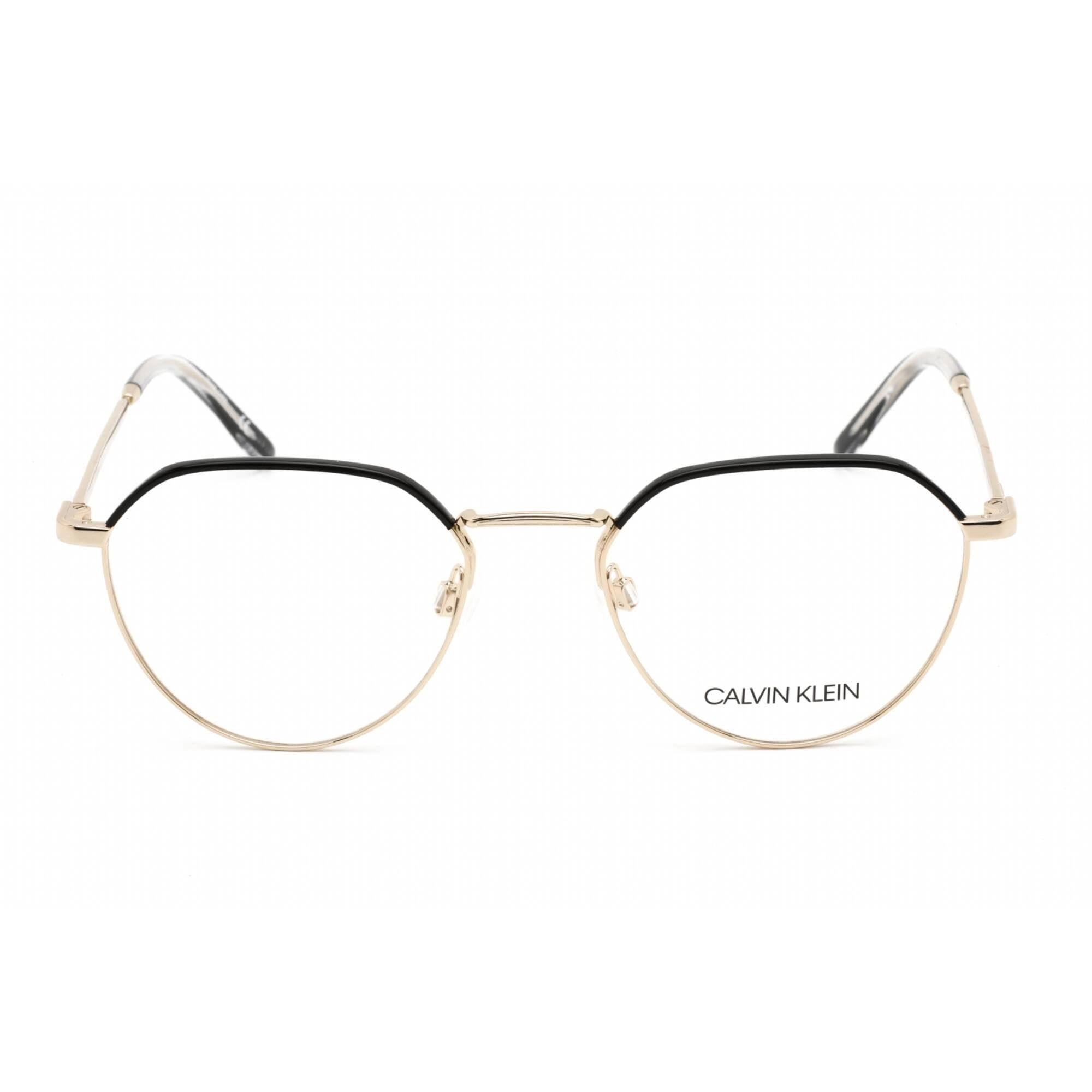 Calvin Klein Unisex Eyeglasses - Gold/Black Metal Round Shape Frame | CK20127 715