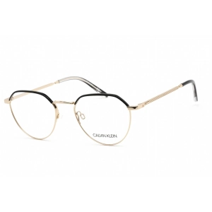 Calvin Klein Unisex Eyeglasses - Gold/Black Metal Round Shape Frame | CK20127 715