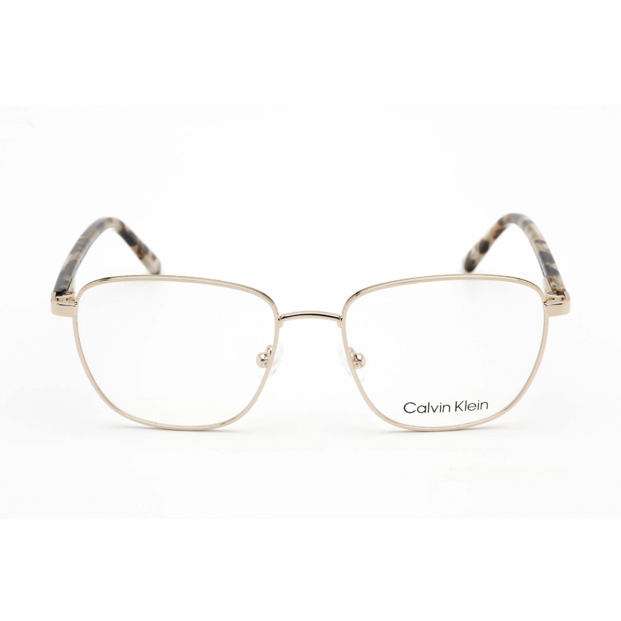 Calvin Klein Women's Eyeglasses - Light Gold Metal Square | CALVIN KLEIN CK21300 716