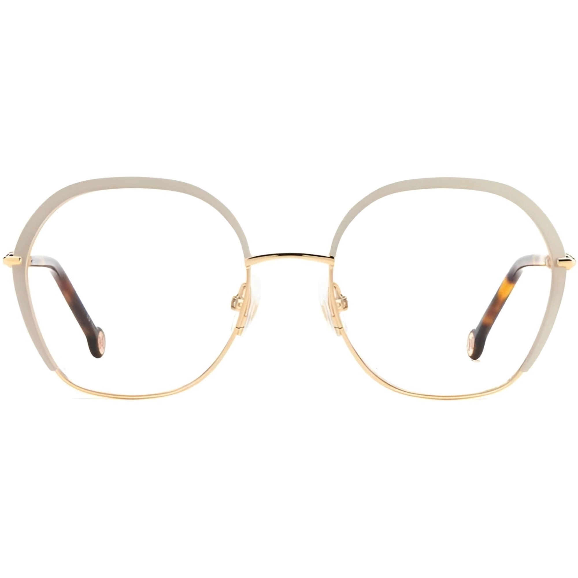 Carolina Herrera Women's Eyeglasses - Gold Ivory Metal Frame Demo Lens | HER 0099 0Y3R