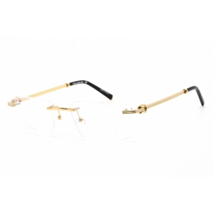 Charriol Men's Eyeglasses - Shiny Gold/Silver Titanium Rectangular Frame | PC75081 C01