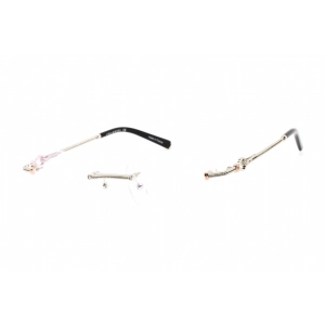Charriol Men's Eyeglasses - Shiny Silver/Pink Gold Metal Rectangular | PC71046 C02