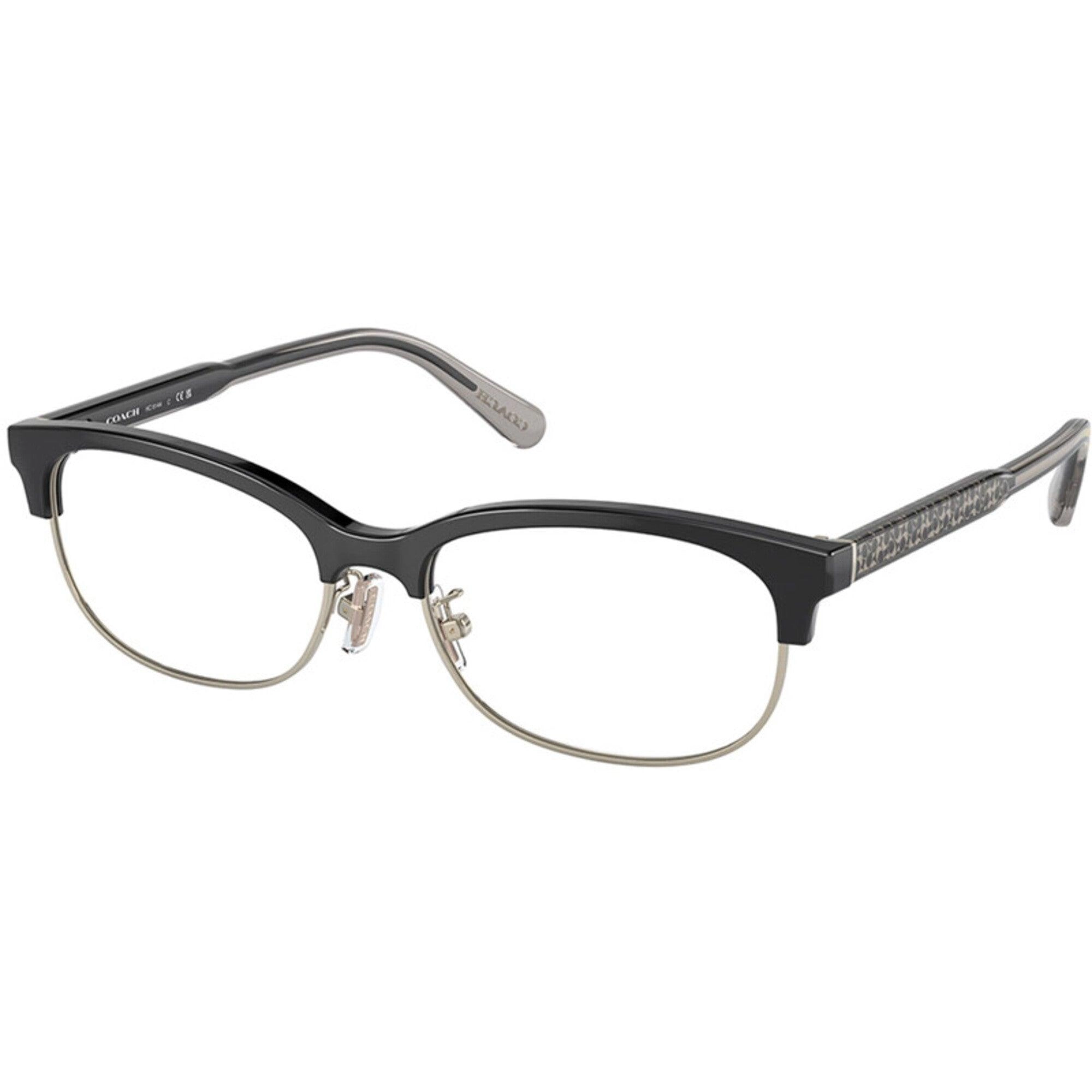 Coach Unisex Eyeglasses - Black Pale Gold Frame Adjustable Nose Pad | 6144 5629