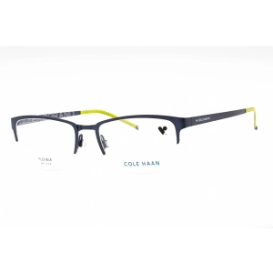 Cole Haan Men's Eyeglasses - Navy Metal Half Rim Rectangular Shape Frame | CH4014 414