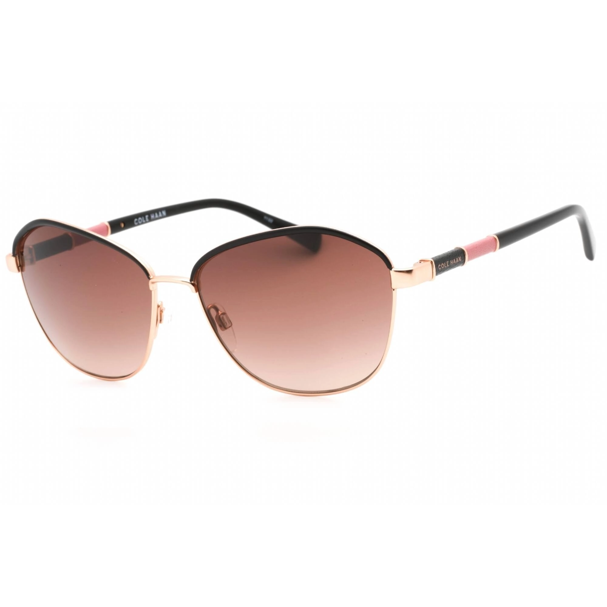 Cole Haan Women's Sunglasses - Black Cat Eye Adjustable Nose Pads Frame | CH7072 001