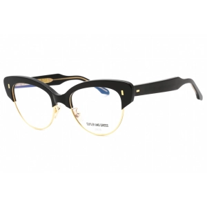 Cutler And Gross Women's Eyeglasses - Black On Crystal Frame Clear Lens | CG1351 001