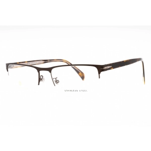 David Beckham Men's Eyeglasses - Brown Matte Ruthenium Half Rim | DB 1068 005N 00