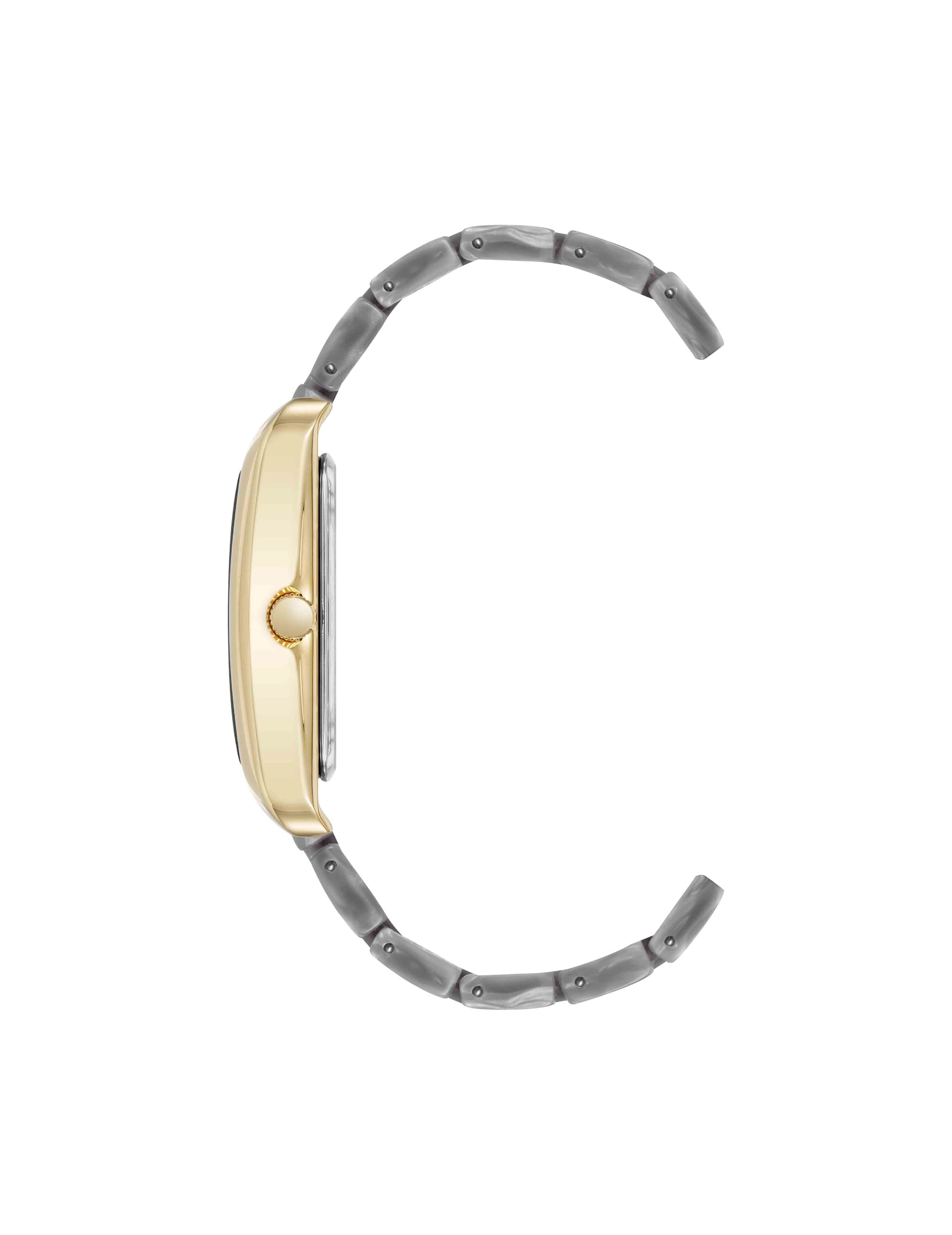 Delicate Rectangular Acetate Link Bracelet Watch