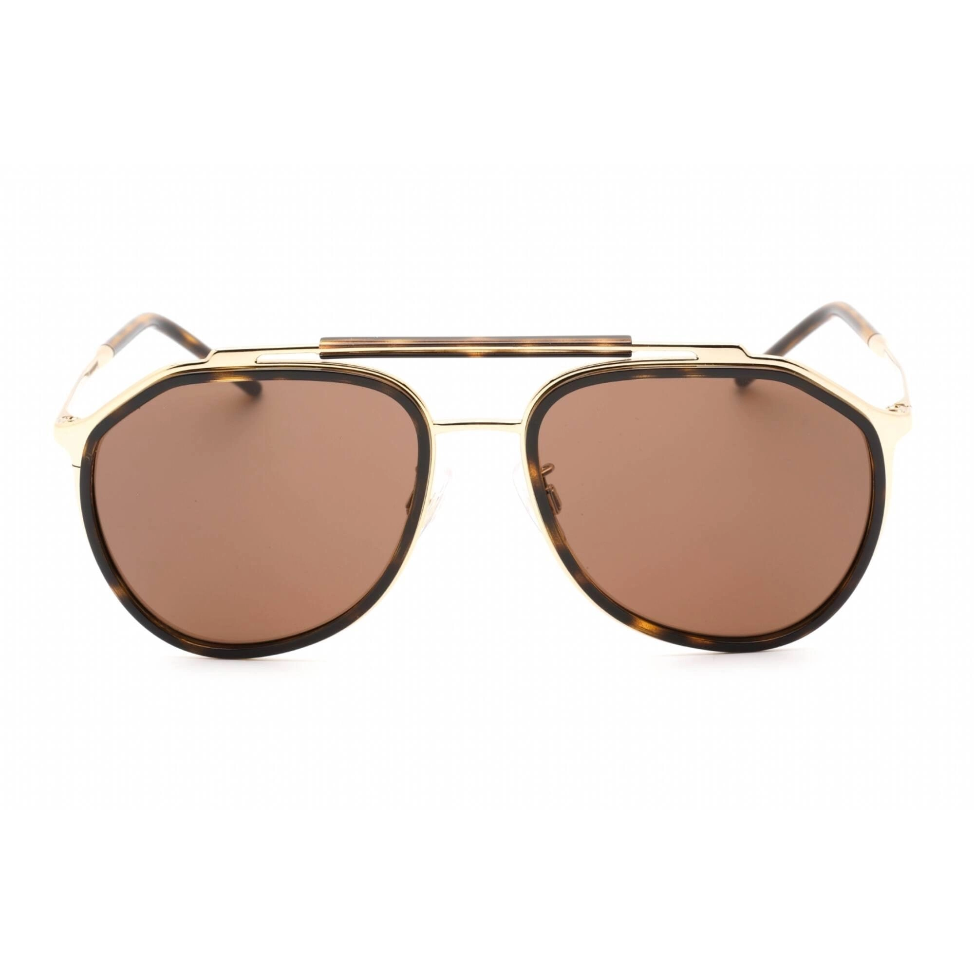 Dolce & Gabbana Men's Sunglasses - Brown Lens Gold/Havana Aviator | 0DG2277 02/73