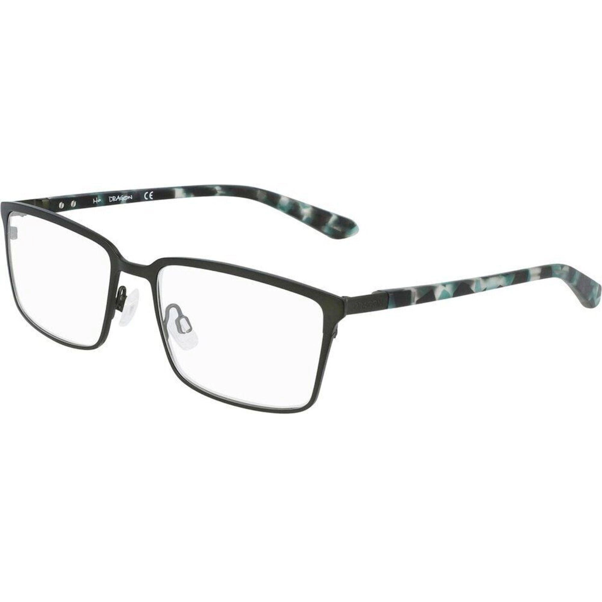 Dragon Men's Eyeglasses - Matte Olive Metal Rectangular Frame | DRAGON DR2019 301
